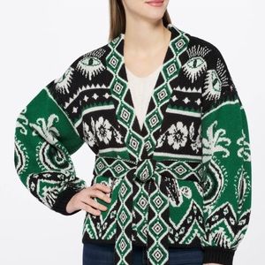 Farm Rio Mystic Scarf Cardigan w/belt